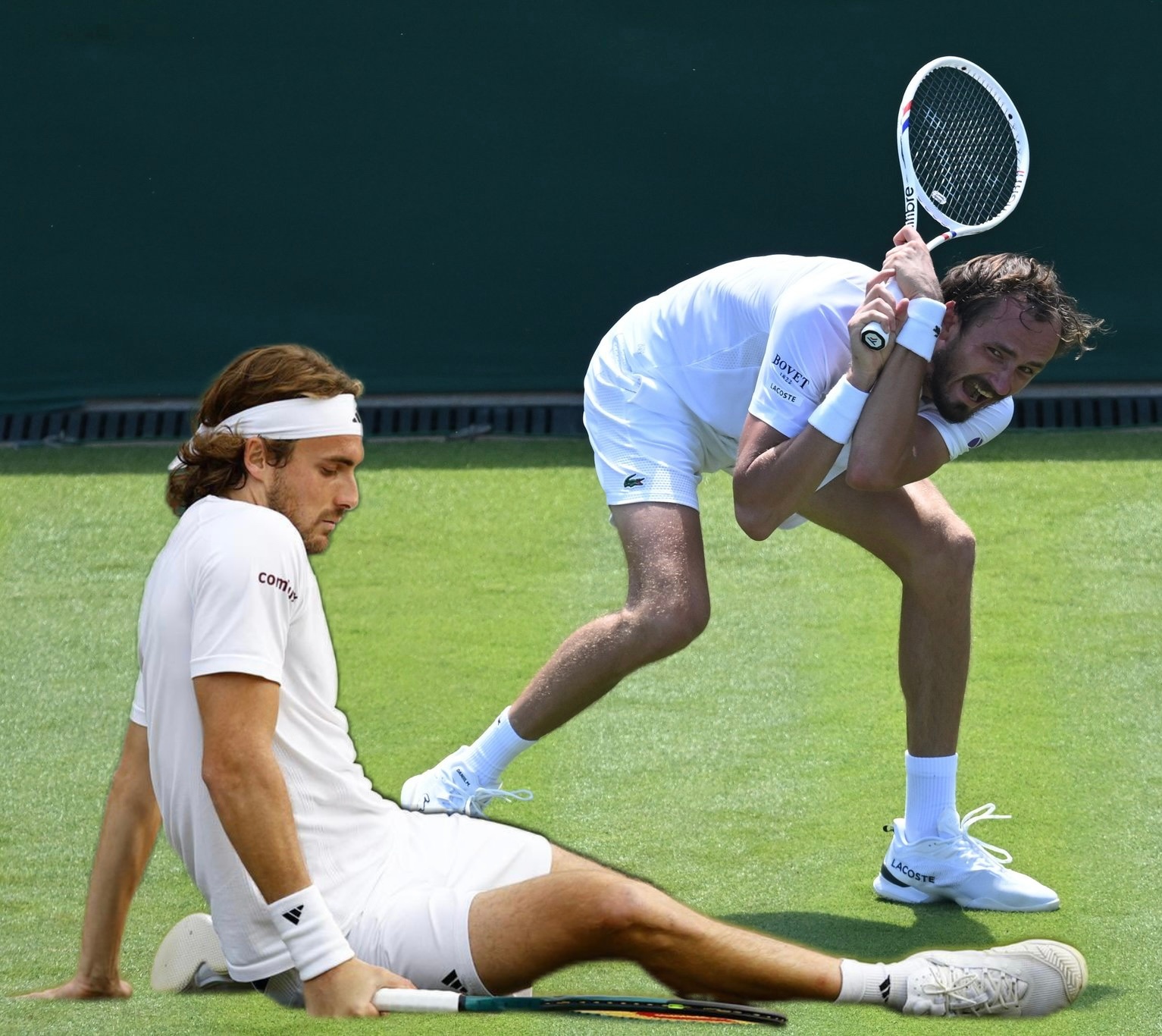 包含英国网球队完胜美国网球队，克耶高斯完成帽子戏法的词条