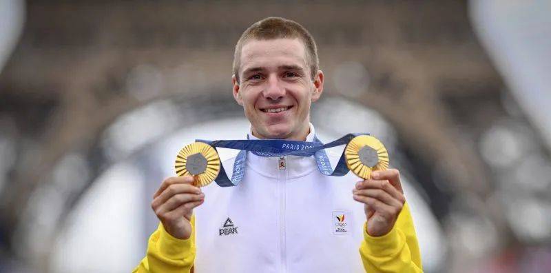 男子自行车赛中，比利时选手称霸