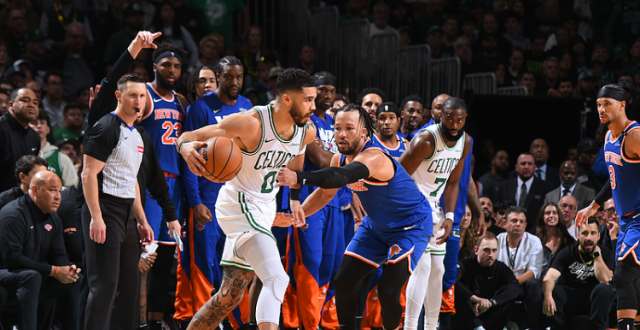 尼克斯横扫凯尔特人，布伦森带队取胜